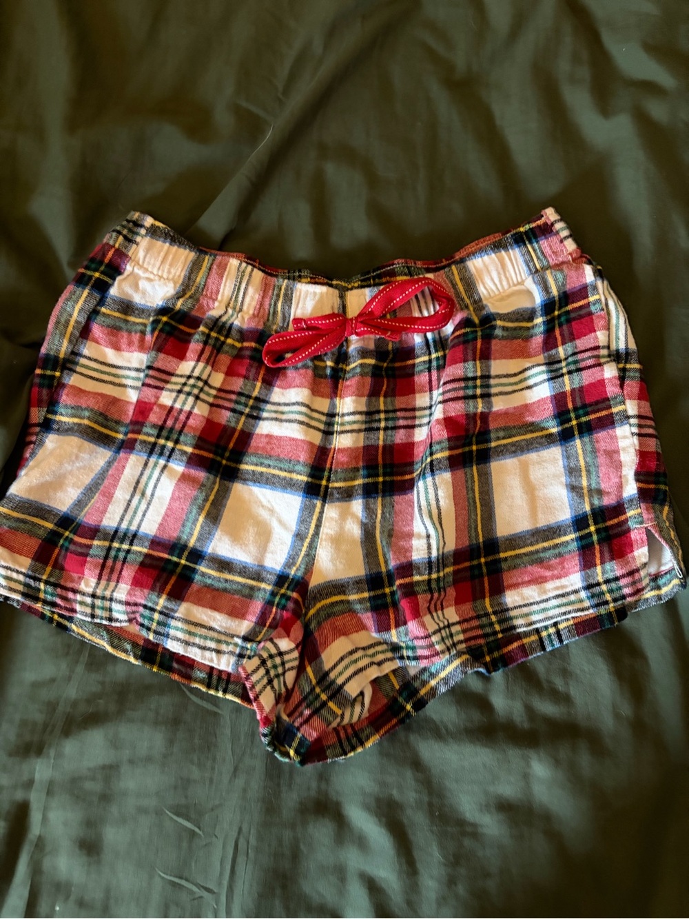 Old Navy Red Plaid Flannel Pajama Shorts